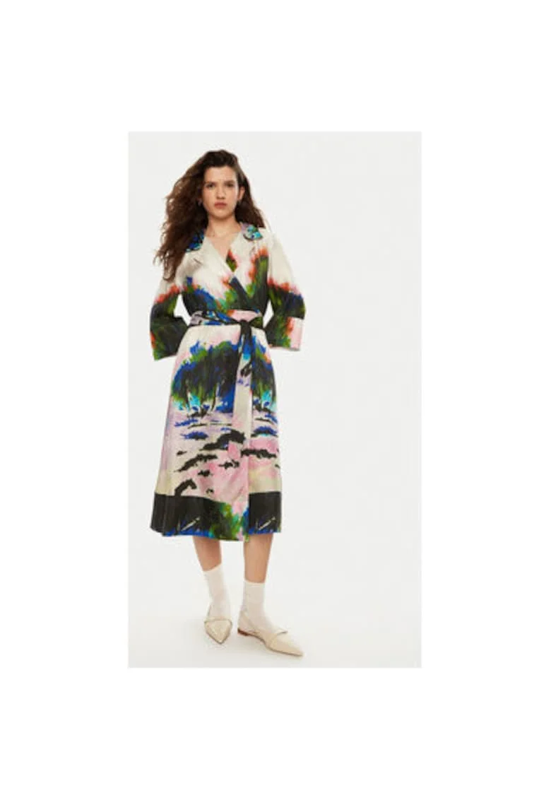 Rochie dama -  304891335 - Matase - Multicolor - Multicolor