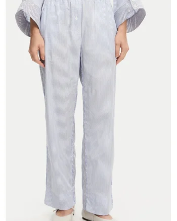 Pantaloni dama -  304893049 - Bumbac - Albastru - Albastru