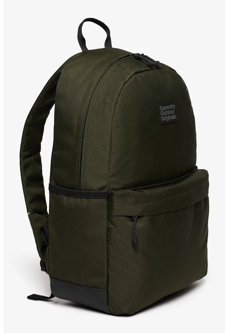 Rucsac cu buzunar frontal Classic Patch Montana - Negru/Verde inchis