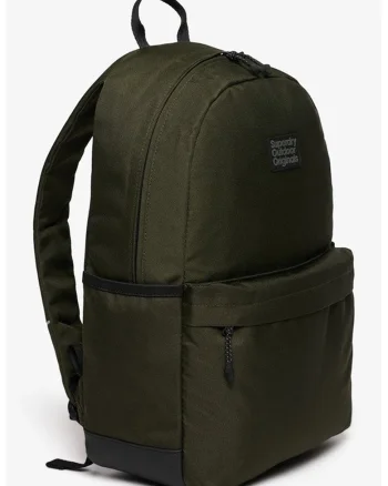 Rucsac cu buzunar frontal Classic Patch Montana - Negru/Verde inchis