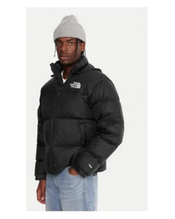 Geaca de puf barbati -  negru - 100% nailon reciclat -