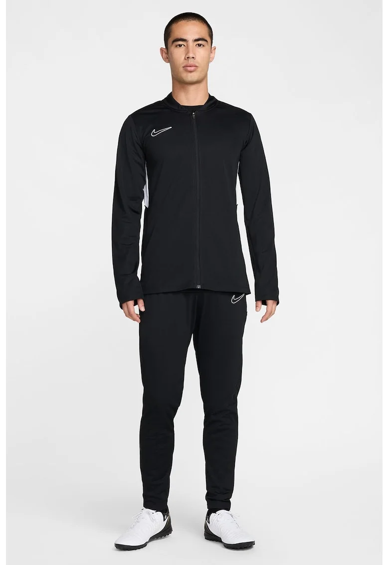 Trening cu tehnologie Dri-Fit si logo - pentru fotbal - Negru/Alb optic