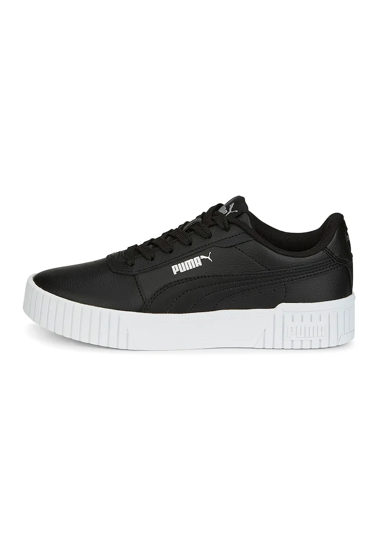 Pantofi sport cu insertii de piele Carina 2.0 - Alb/Negru