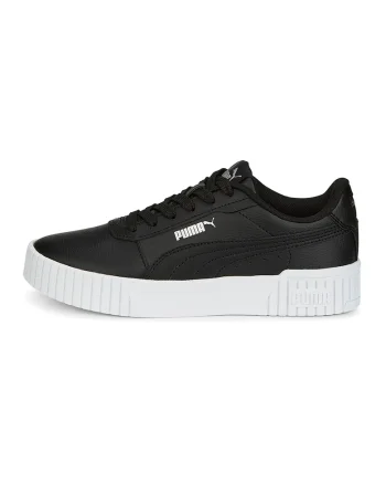 Pantofi sport cu insertii de piele Carina 2.0 - Alb/Negru