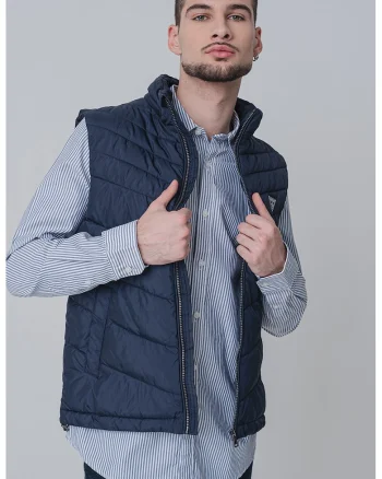 Vesta cu vatelina si buzunare laterale - Bleumarin