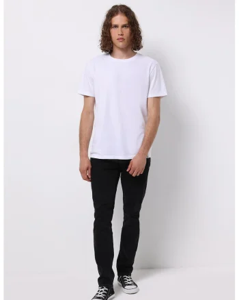 Blugi slim fit cu talie medie - Negru