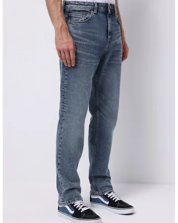 Blugi cu model cu 5 buzunare - Albastru melange
