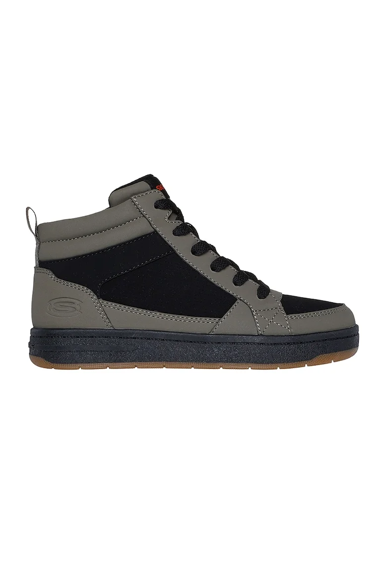 Pantofi sport inalti din piele intoarsa Smooth Street Cozy - Negru/Kaki