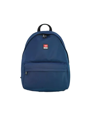 Rucsac cu fermoar si logo - Albastru