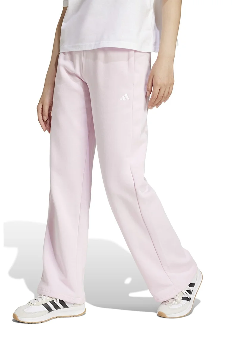 Pantaloni de trening drepti cu un snur in talie Essentials - Roz pastel