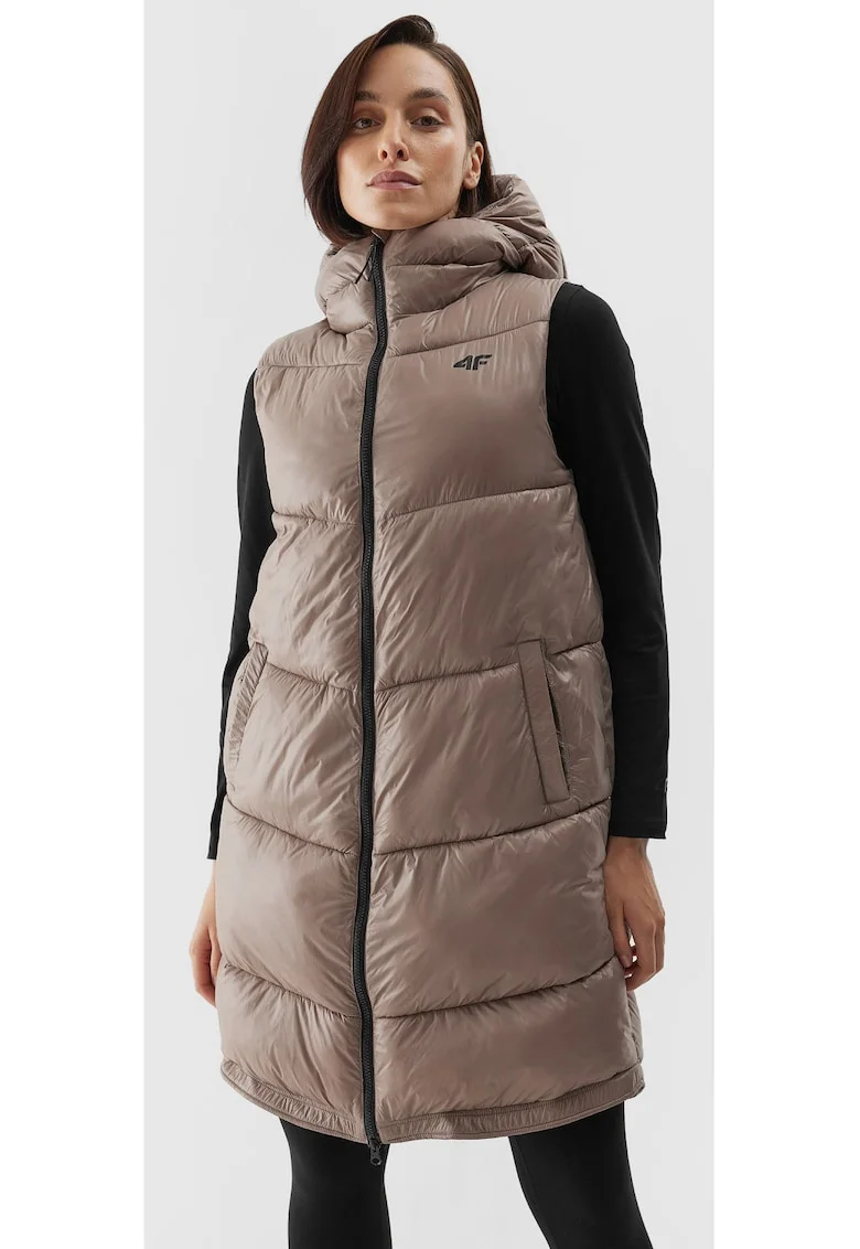 Vesta dama -  Poliester - Bej -