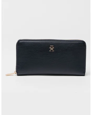 Portofel de piele ecologica cu inchidere cu fermoar - Negru
