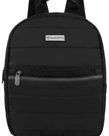 Rucsac matlasat pentru femei - urban - de scoala - 31x25x10 cm - negru -  ZG778