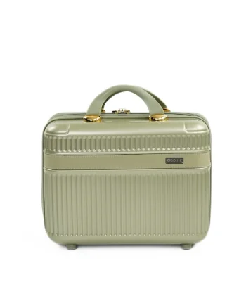 Geanta Solier tip cufar de voiaj 14" ABS dur – bagaj de mana cabina - verde salvie