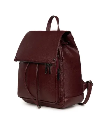 Rucsac piele naturala Jimmy maro - Visiniu