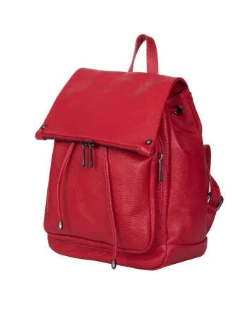 Rucsac piele naturala Jimmy maro - Rosu