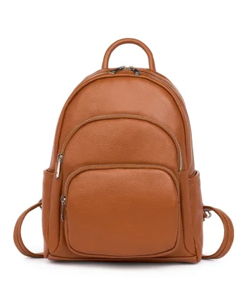 Rucsac din piele naturala - Alghero - 28x25x14cm - Maro