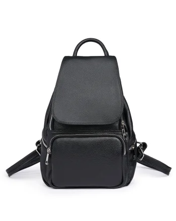 Rucsac din piele naturala Amadeus - Negru