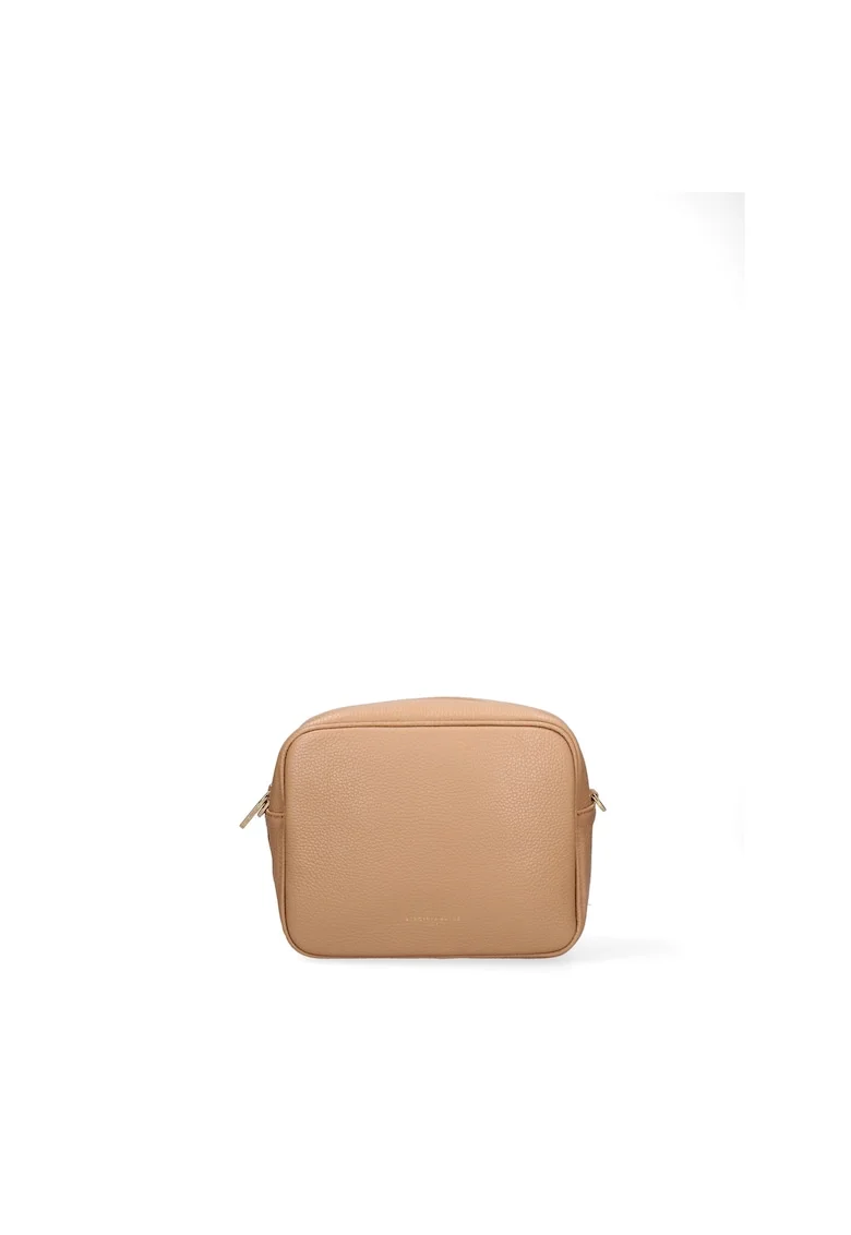 Geanta crossbody din piele cu model uni