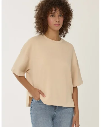 Tricou dama  viscoza/poliester/elastan - bej