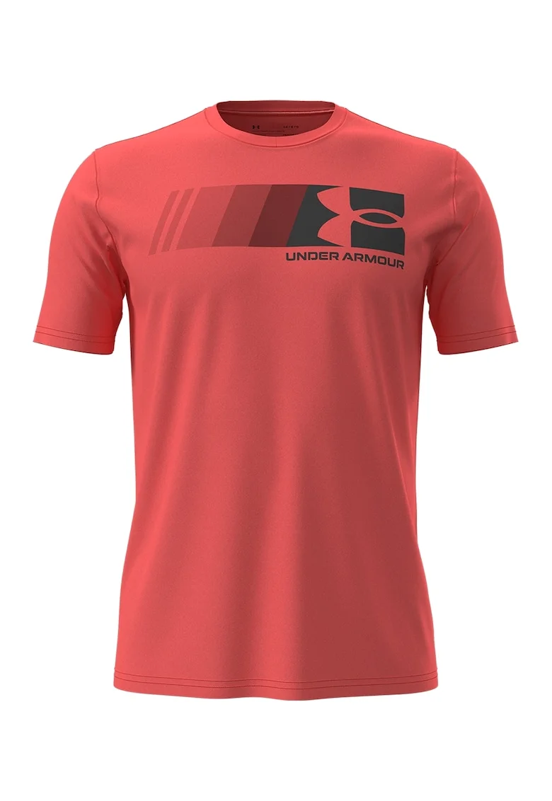 Tricou lejer cu logo pentru antrenament Fast - Gri deschis melange