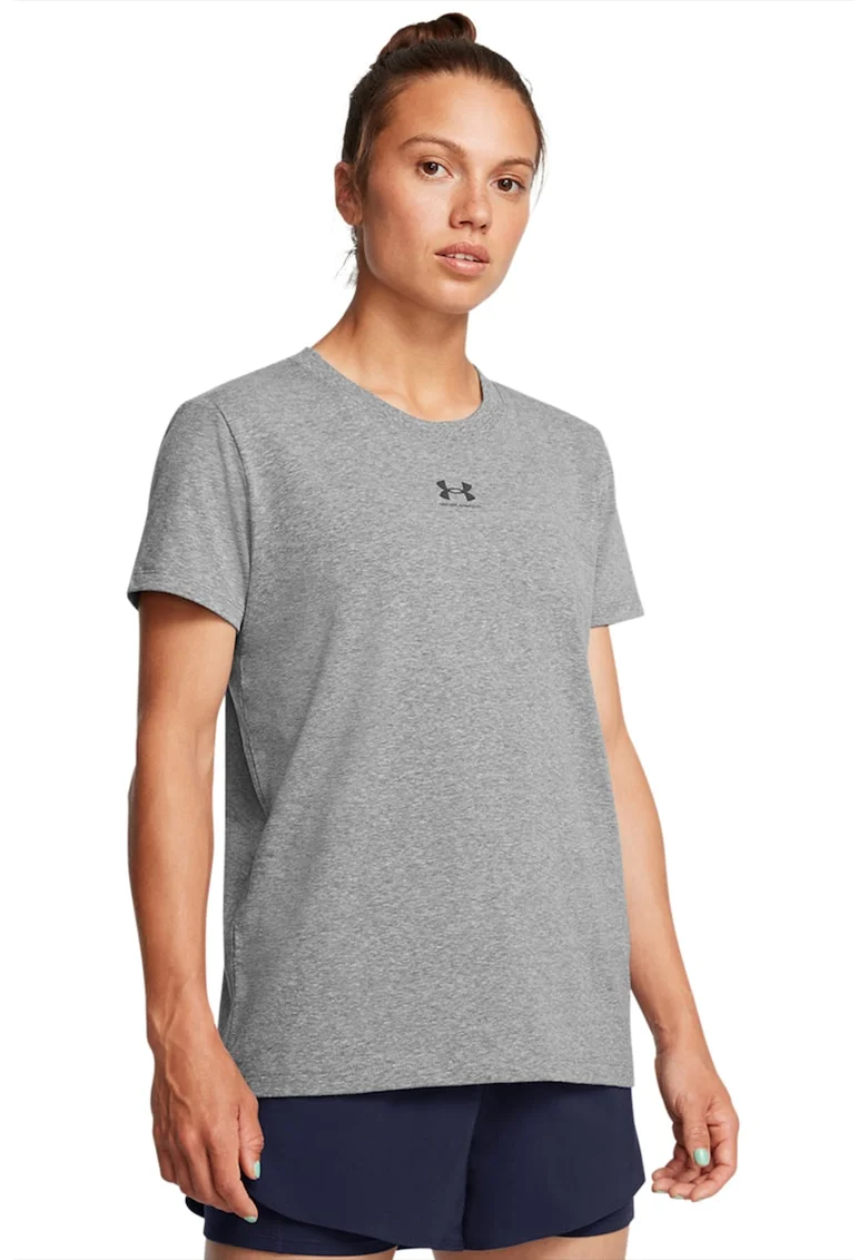 Tricou cu detaliu logo Rival Core - Negru/Gri melange