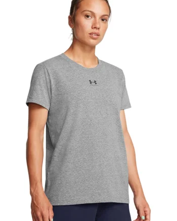 Tricou cu detaliu logo Rival Core - Negru/Gri melange