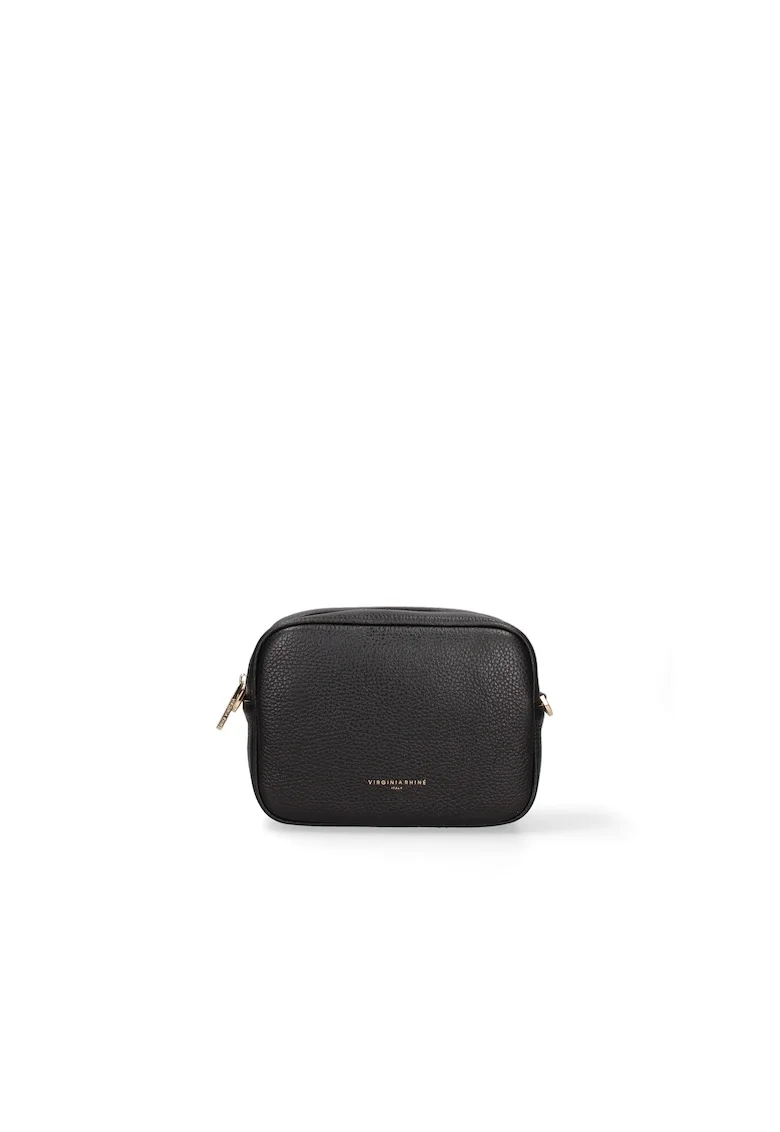 Geanta crossbody din piele cu model uni si bareta detasabila