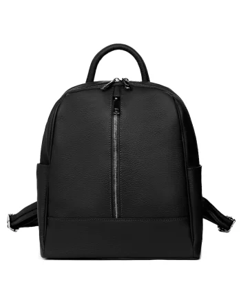 Rucsac din piele naturala Silvio - Negru