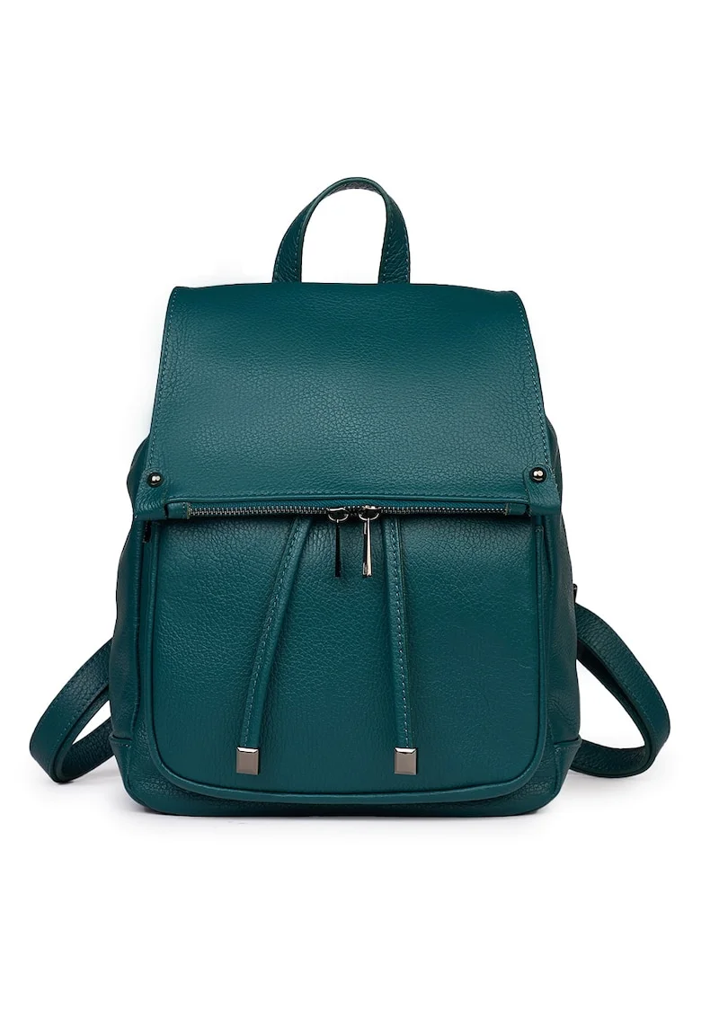 Rucsac piele naturala Jimmy verde marin