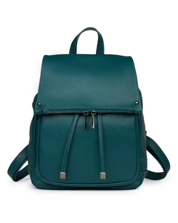 Rucsac piele naturala Jimmy verde marin