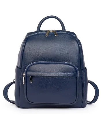 Rucsac din piele naturala Vicenzo bleumarin