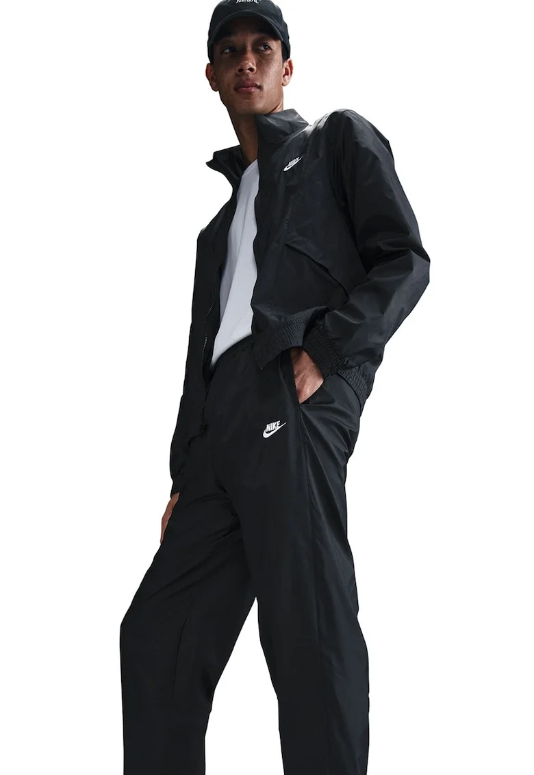 Trening relaxed fit cu buzunare Club - Alb/Negru