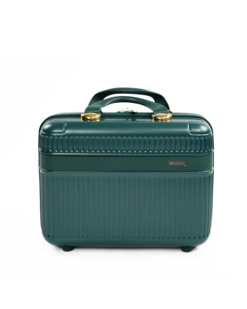 Geanta Solier tip cufar de voiaj 14" ABS dur – bagaj de mana cabina - verde sticla
