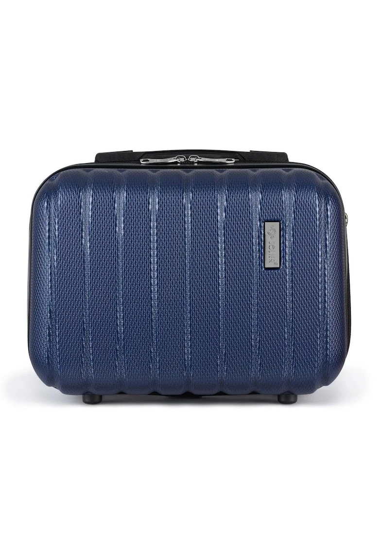 Beauty case rigid din ABS - 14'' STL902 - albastru inchis
