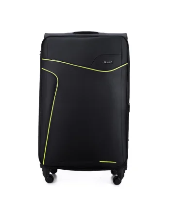 Valiza de voiaj textila mare L 26"  STL1651 negru-verde