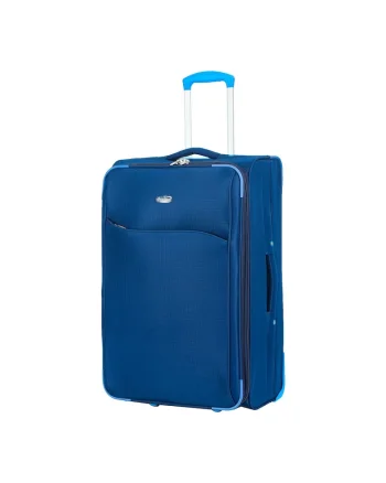 Troler mare extensibil  SW233 - 72x44.5x25 cm - +30% capacitate - bagaj de cala - poliester - 2 roti - bleumarin