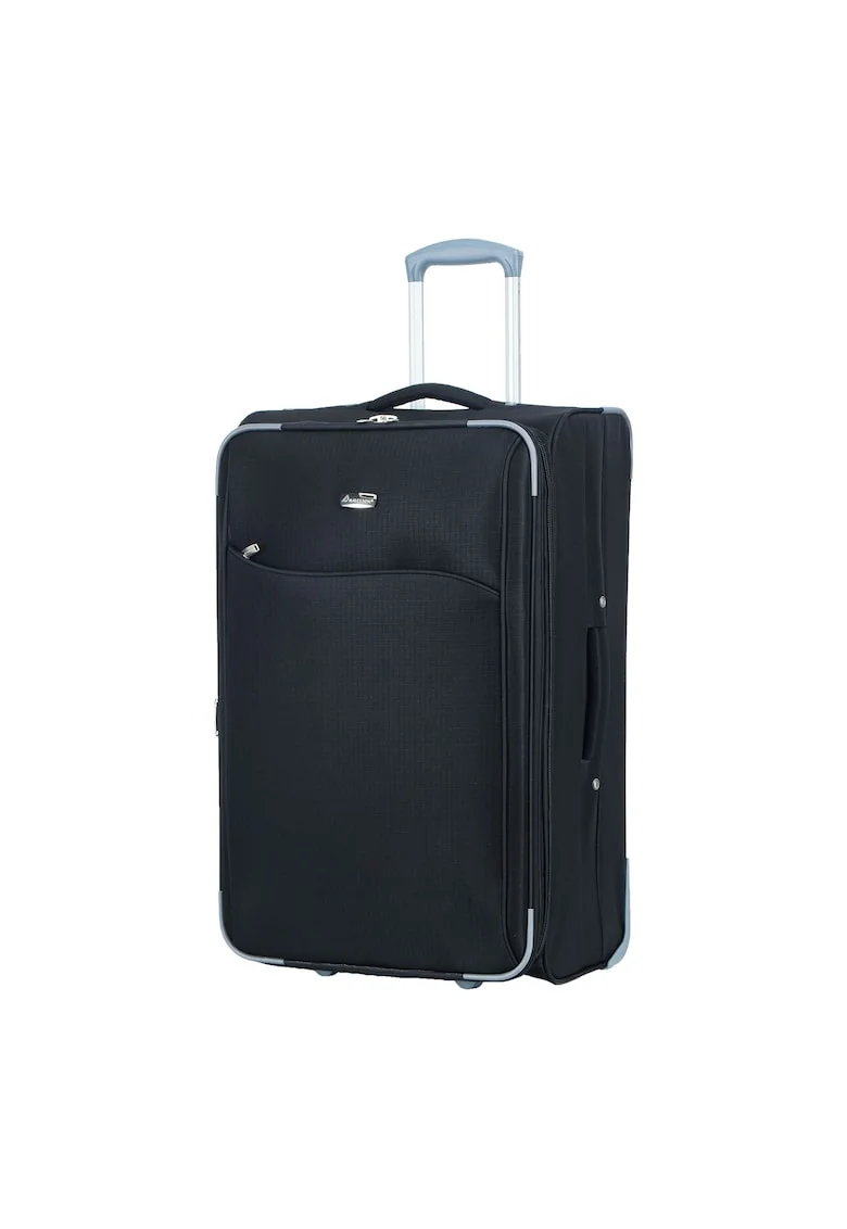 Troler mare extensibil  SW233 - 72x44.5x25 cm - +30% capacitate - bagaj de cala - poliester - 2 roti - negru