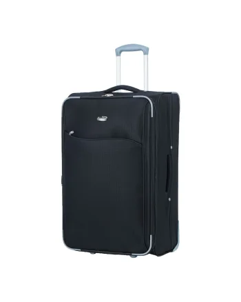 Troler mare extensibil  SW233 - 72x44.5x25 cm - +30% capacitate - bagaj de cala - poliester - 2 roti - negru