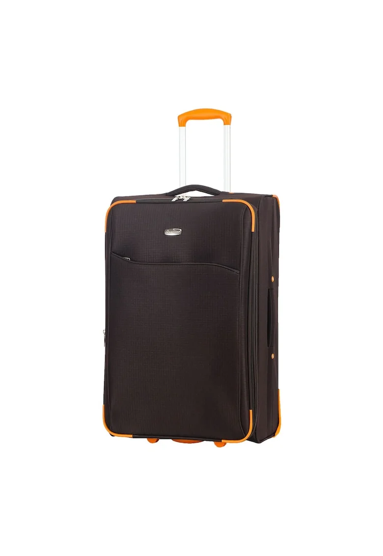 Troler mare extensibil  SW233 - 72x44.5x25 cm - +30% capacitate - bagaj de cala - poliester - 2 roti - maro