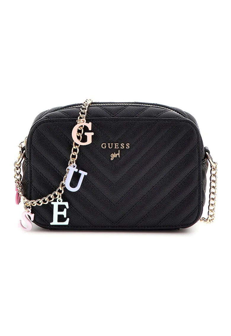 Geanta crossbody cu talismane logo - Negru
