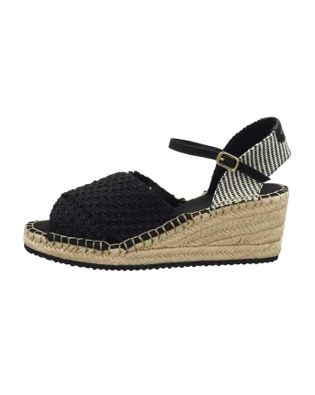 Espadrile wedge Luliza - Negru