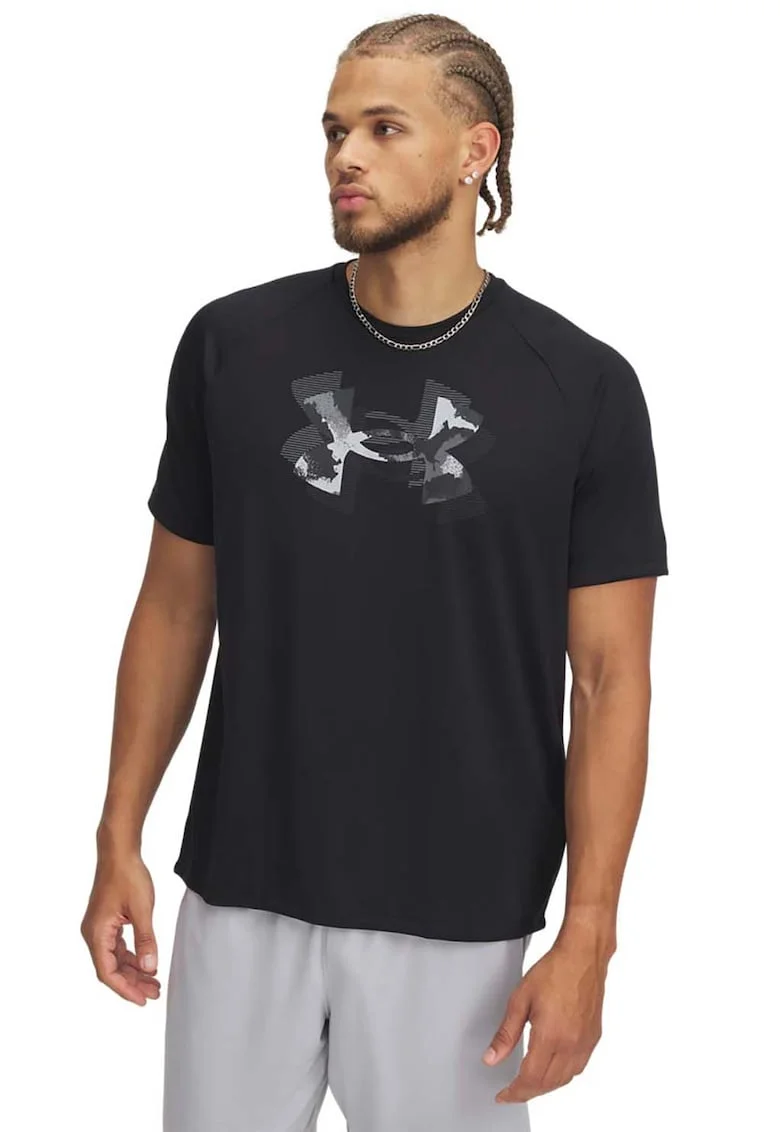 Tricou cu maneci raglan - pentru antrenament - Negru/Gri antracit