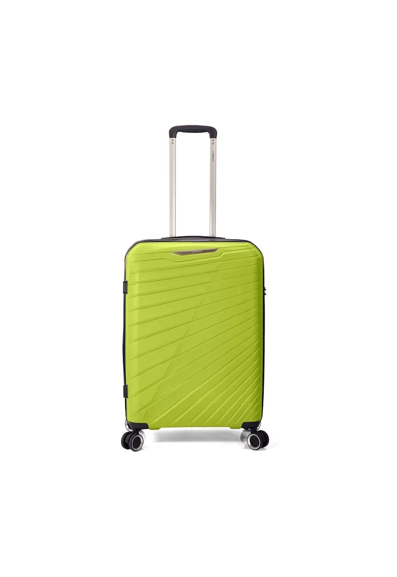 Troler  BZ 5808 - polipropilena - cifru - 4 roti 360° - Verde