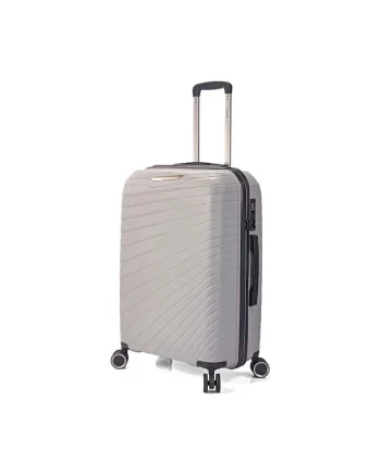 Troler  BZ 5808 - polipropilena - cifru - 4 roti 360° - Gri