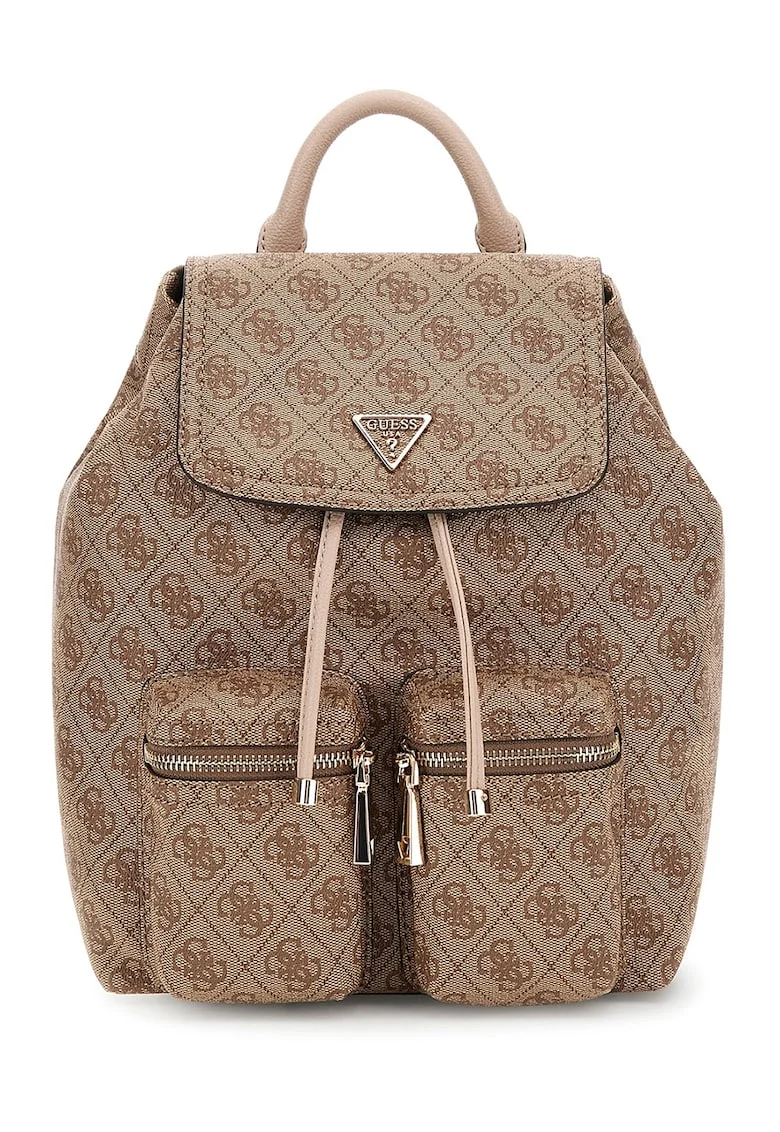 Rucsac cu model monograma Manhattan II - Maro deschis