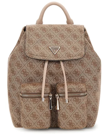 Rucsac cu model monograma Manhattan II - Maro deschis