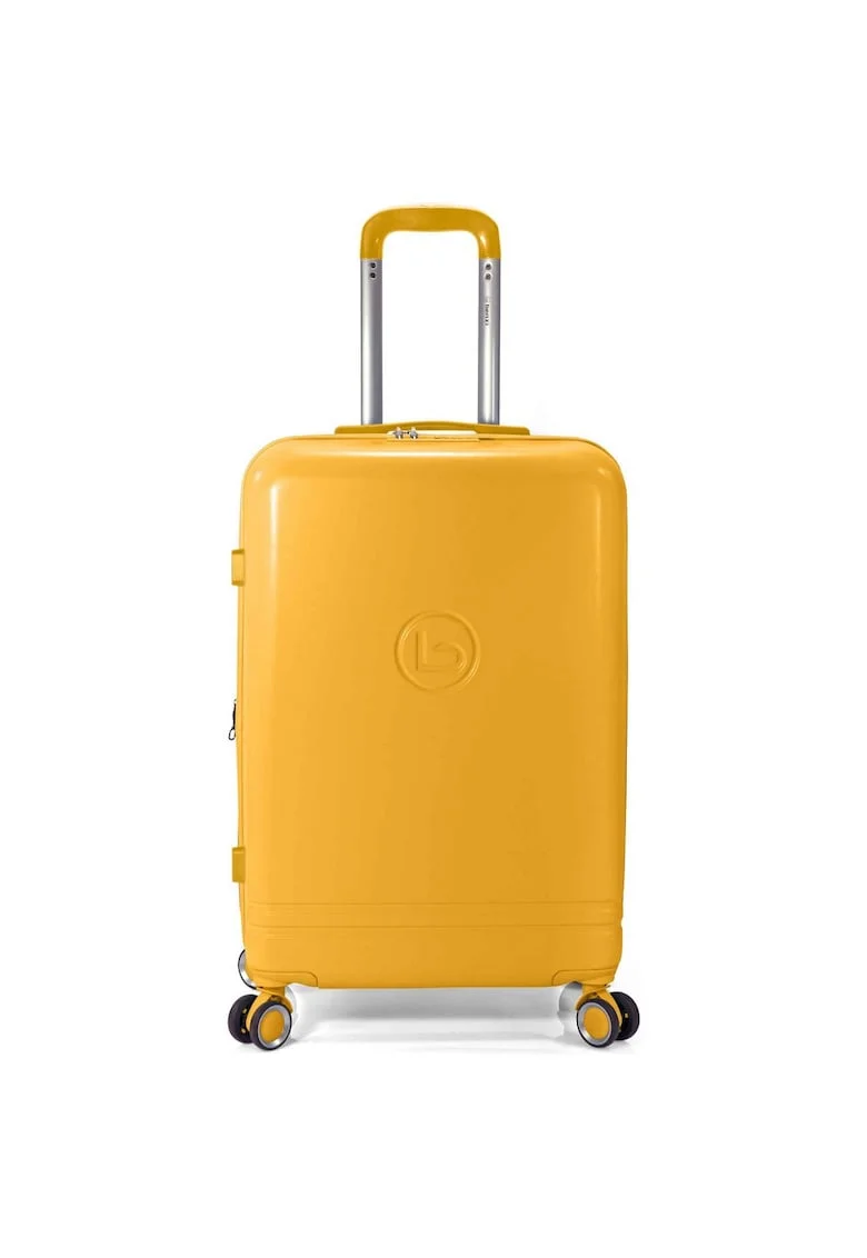 Troler mediu extensibil  BZ 5827 - 65x40x27 cm - bagaj de cala - ABS - 4 roti 360° - cifru - galben mustar