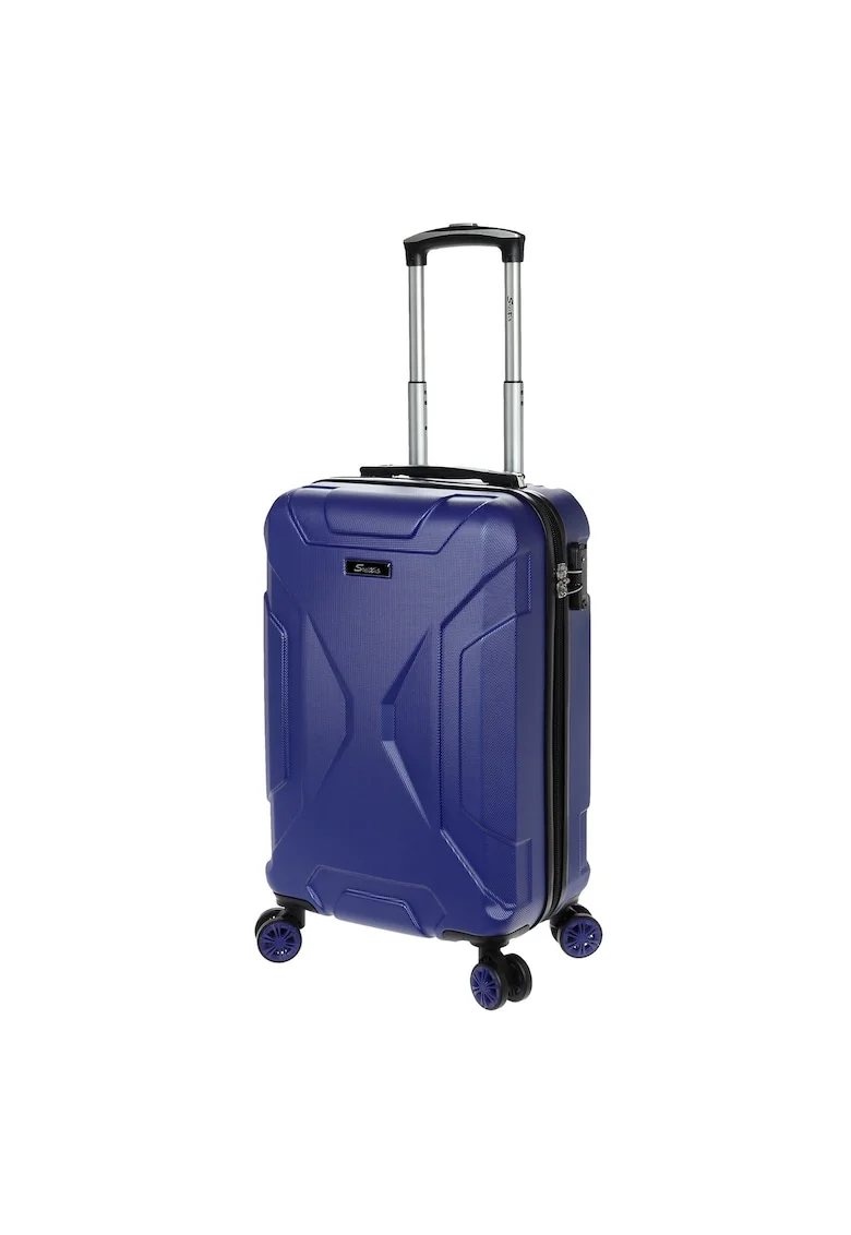Troler Cabina -  ABS - 4 Roti Duble - Cifru TSA - ST 525 - 58 cm - Bleumarin
