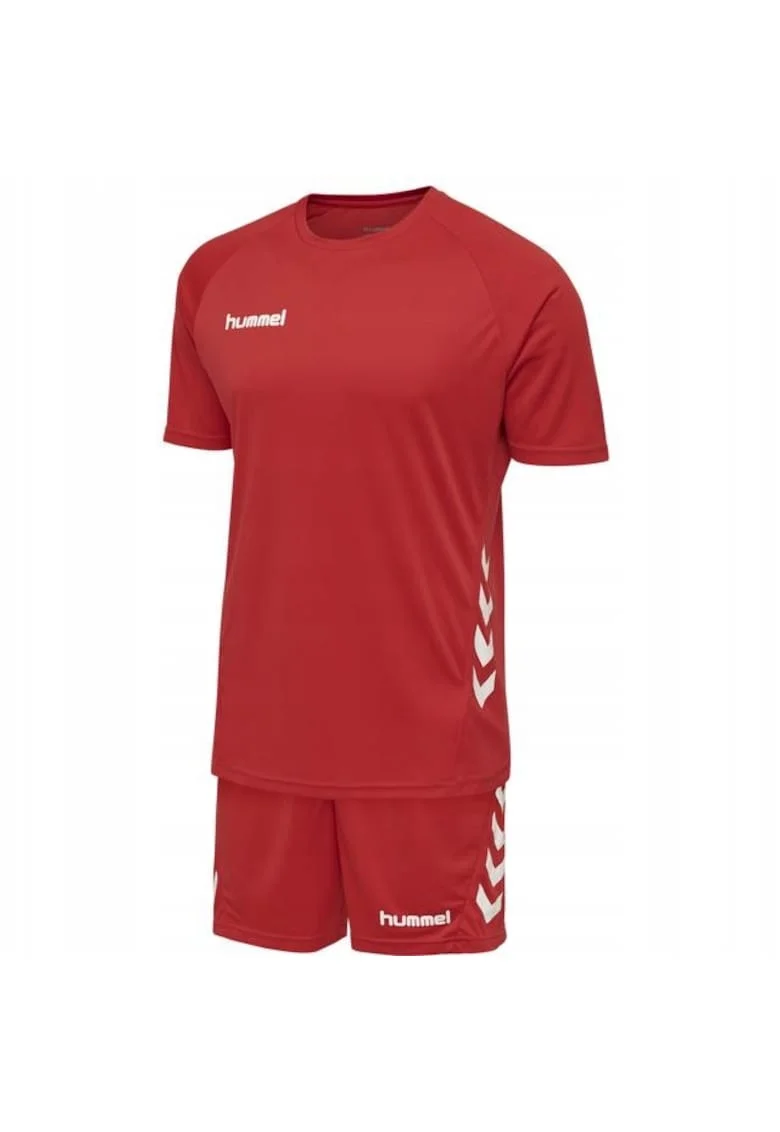 Set tricou si pantaloni scurti barbati -  Poliester - Rosu